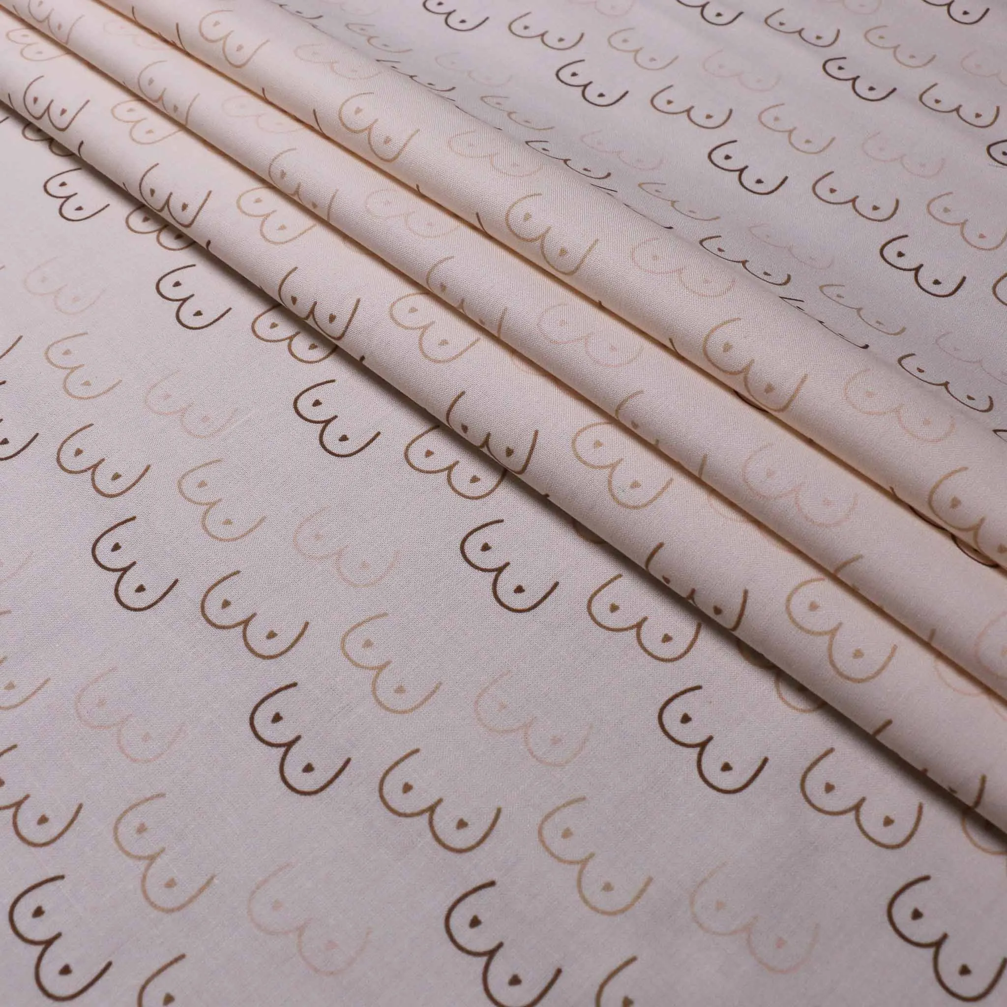 100% Cotton Fabric - Beige