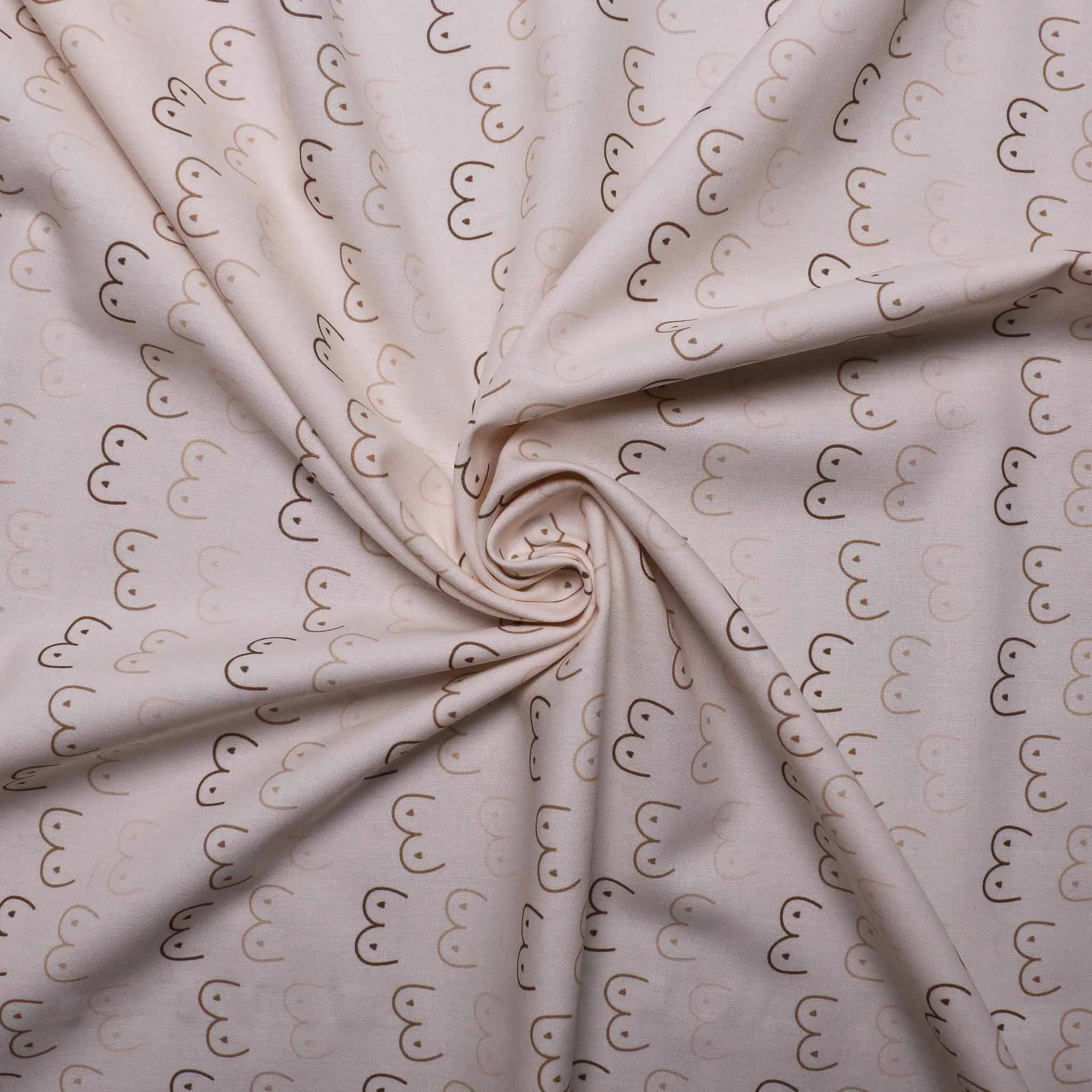 100% Cotton Fabric - Beige
