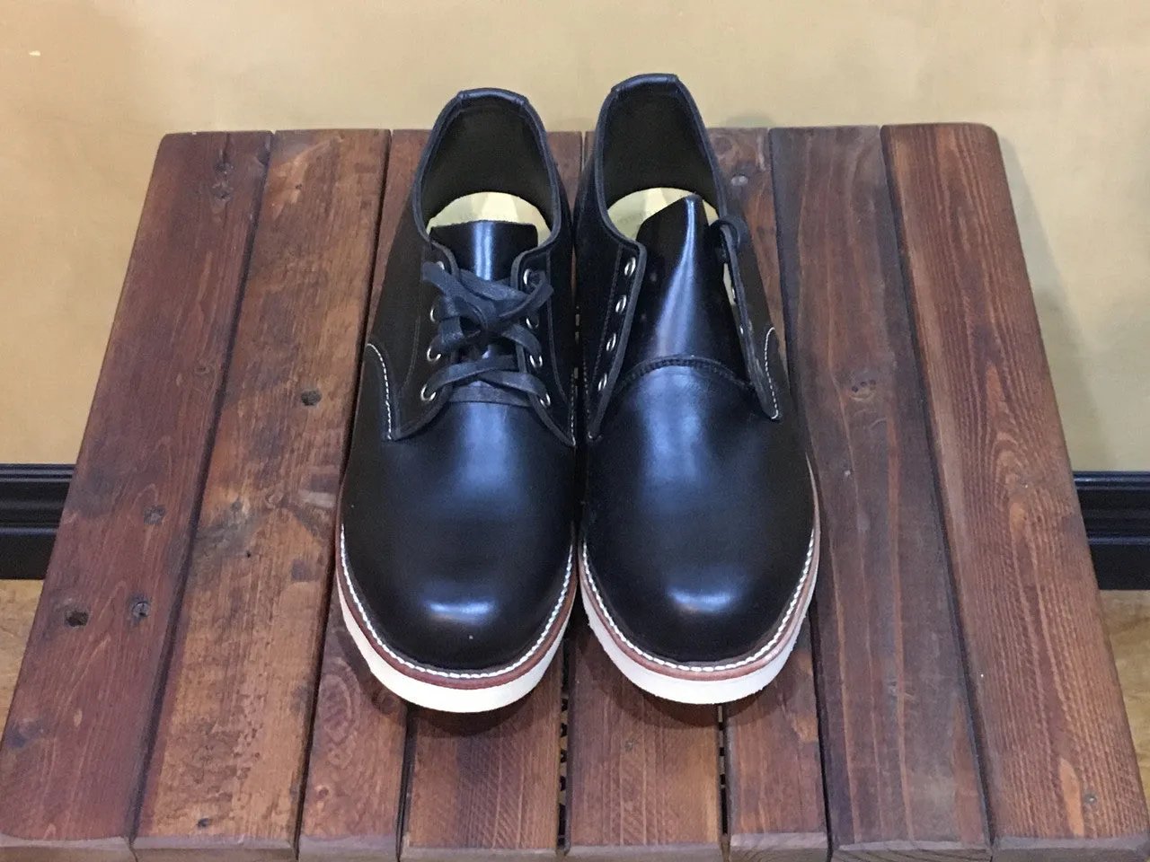 1901M43 Chippewa Boots Black Whirlwind General Utility Plain Toe Oxford Shoe　
