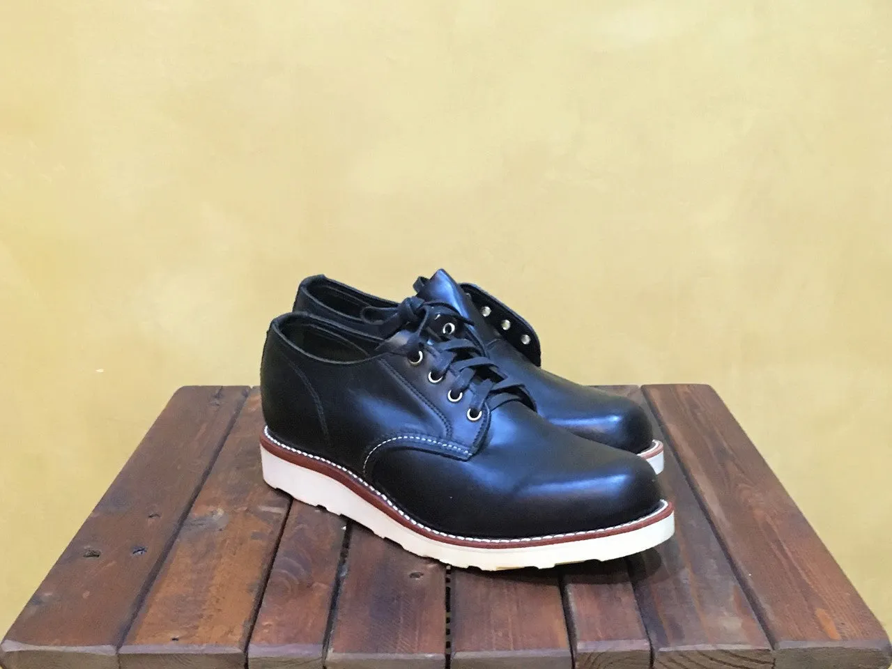 1901M43 Chippewa Boots Black Whirlwind General Utility Plain Toe Oxford Shoe　