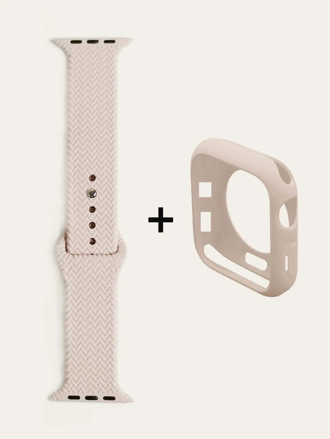1pc Plain Woven Watchband - Pink  - FD ⚡