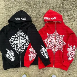 2024 Men's Goth Oversized Hoodie Streetwear