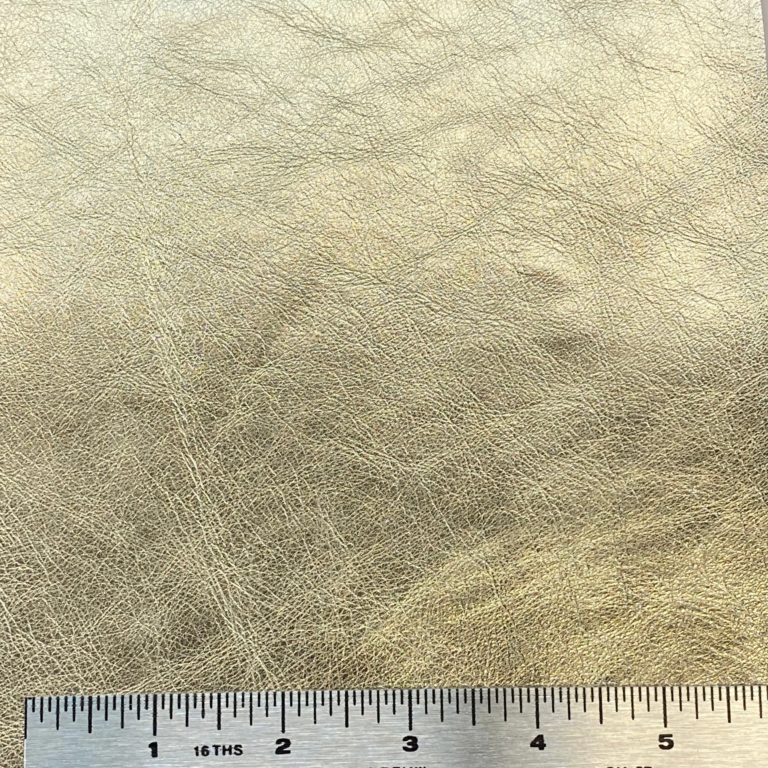 3oz (1.4mm) Metallic Cow Leather- Gold (per square foot)