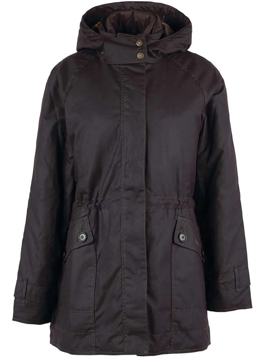 40% OFF BARBOUR Cannich Parka Wax Jacket - Women's - Rustic - Size: UK 8