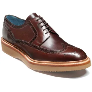 40% OFF BARKER Bill Shoes - Mens Derby Brogues - Chocolate Hand Painted  - Size: UK 9.5
