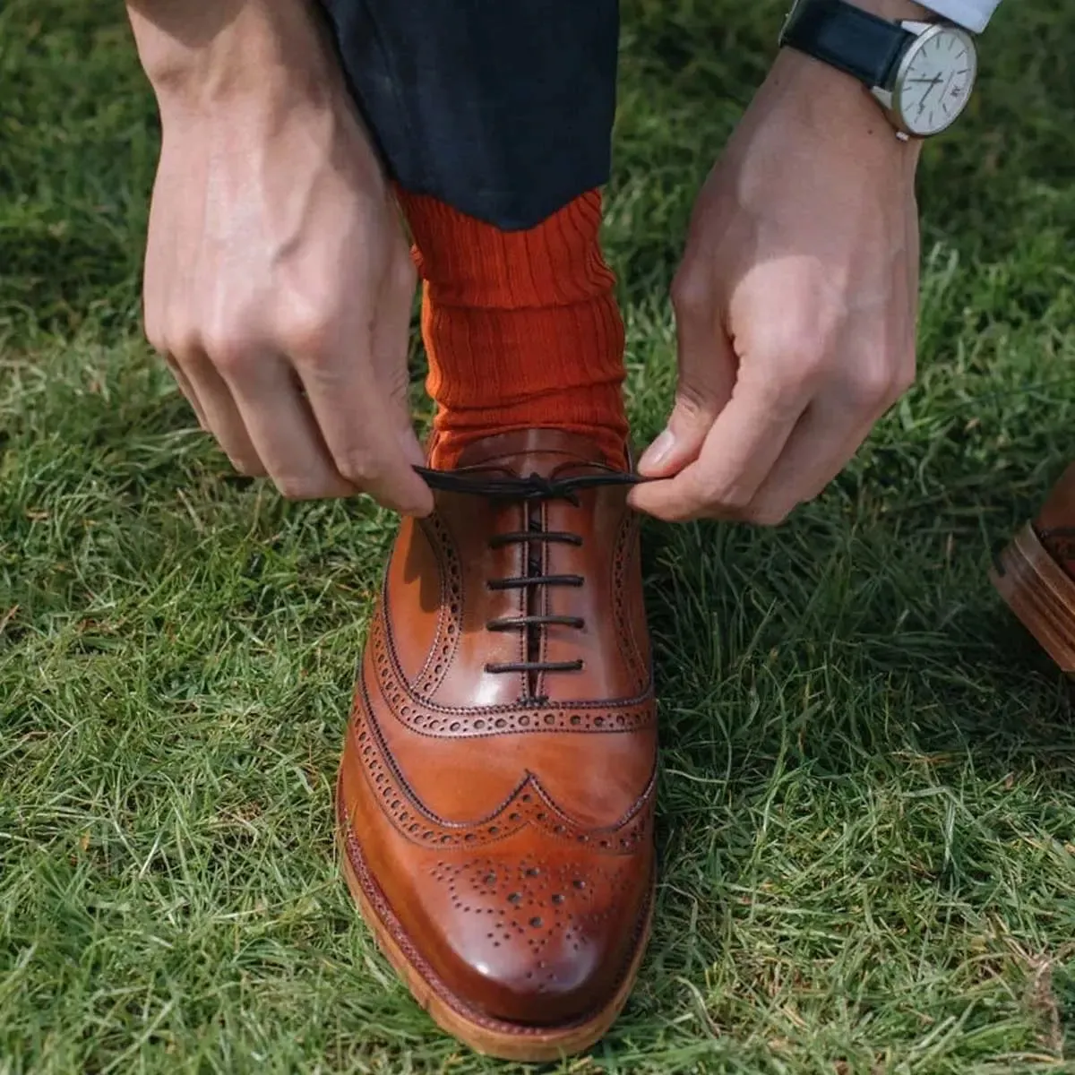 40% OFF BARKER Turing Shoes - Mens Oxford Brogue Shoes - Antique Rosewood Calf Size: UK 9