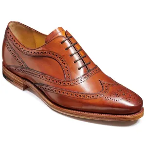 40% OFF BARKER Turing Shoes - Mens Oxford Brogue Shoes - Antique Rosewood Calf Size: UK 9