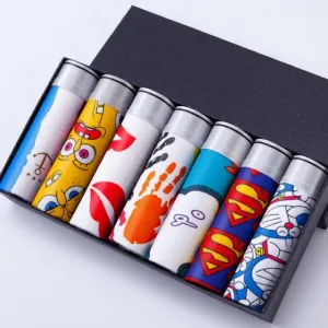 5/7pcs Lovely Cartoon Print Man Boxers Homme Fashion Silk Underwear Men Comfortable Underpants Soft Breathable Male Panties