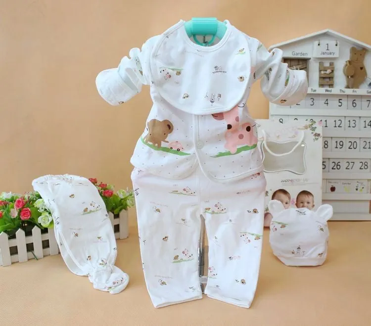 (5pcs/set)born Baby 0-6M Clothing Set Baby Boy/Girl Clothes 100% Cotton Cartoon Underwear baby set