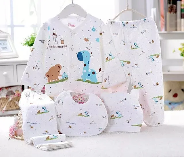 (5pcs/set)born Baby 0-6M Clothing Set Baby Boy/Girl Clothes 100% Cotton Cartoon Underwear baby set