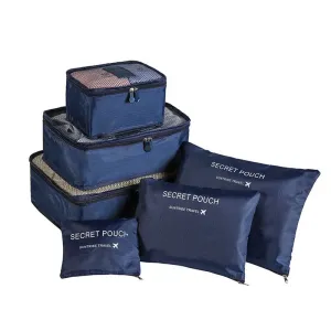 6-piece large size travel organizer portable suitcase organizer clothes shoes makeup bag luggage organizer travel storage bag