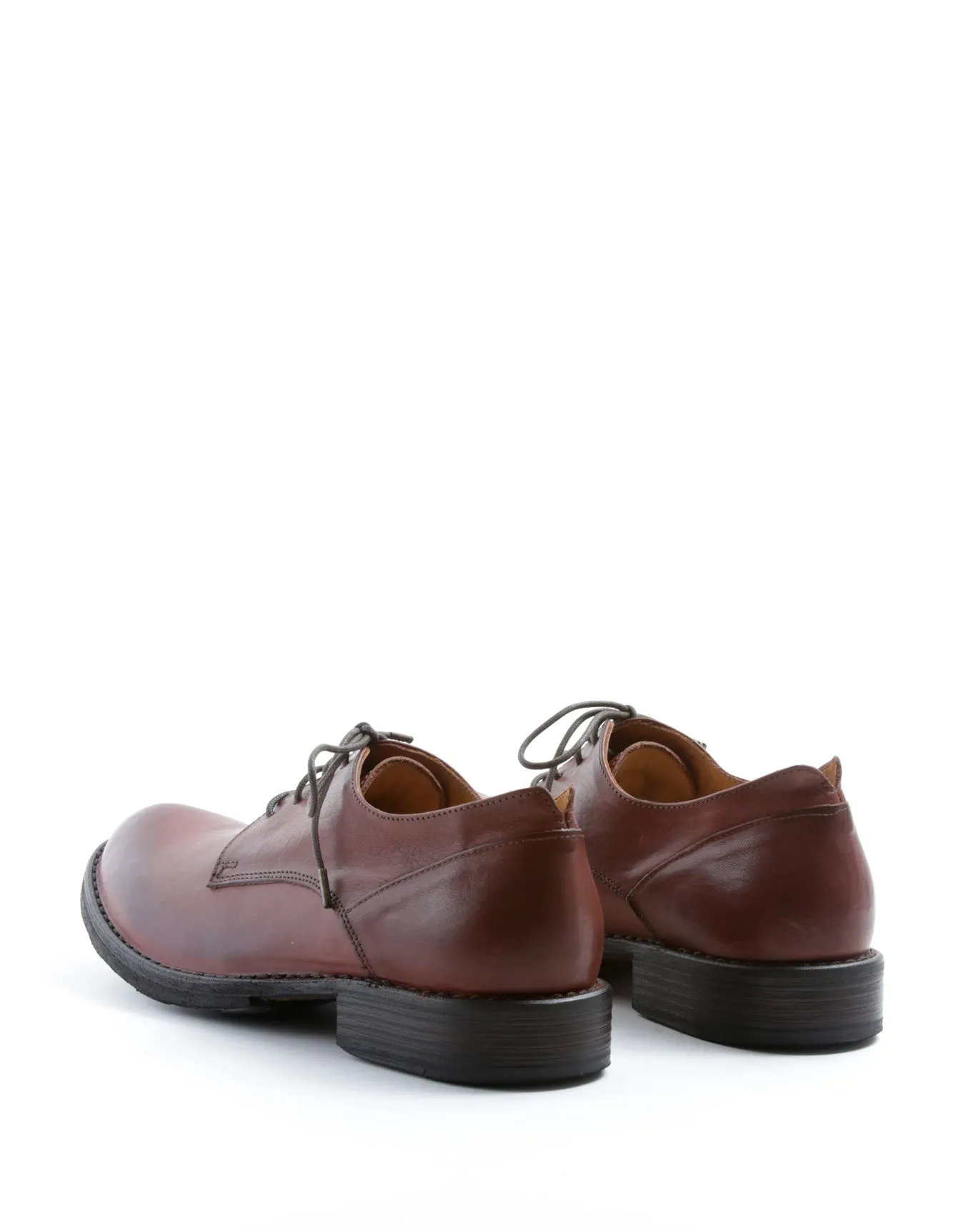 706 Brick Brown Leather Derby Shoes
