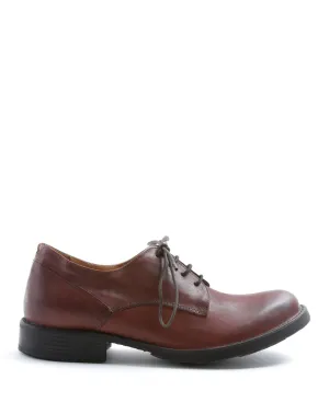 706 Brick Brown Leather Derby Shoes