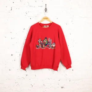 Acme Clothing Looney Tunes Ski Sweatshirt - Red - XL