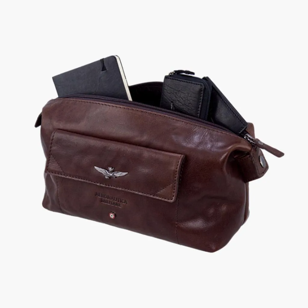 Air Force Necessaire clutch bag vintage in leather leather am300-mo