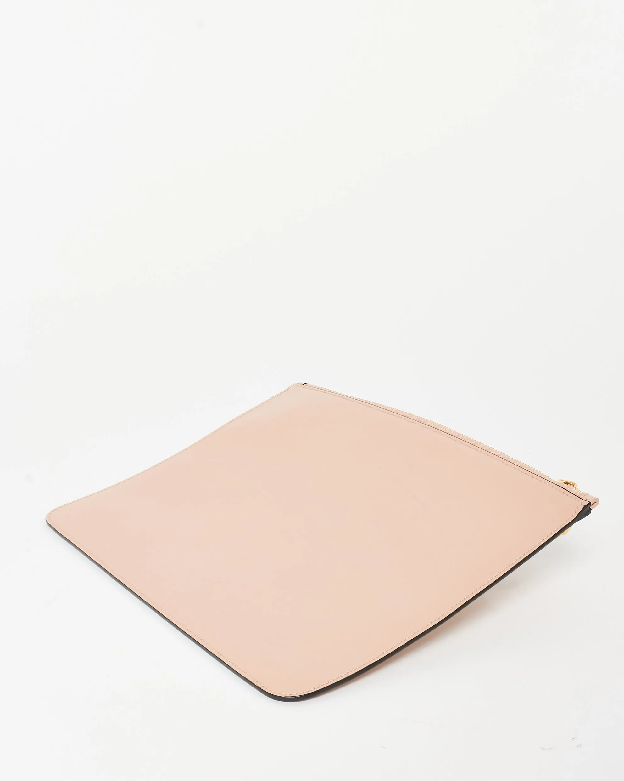 Alexander McQueen Beige Patent Leather Clutch Pouch