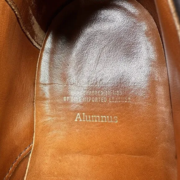 Allen Edmonds Alumnus Mens Size 14 (B) Wingtip Oxford Brown Leather Made in USA