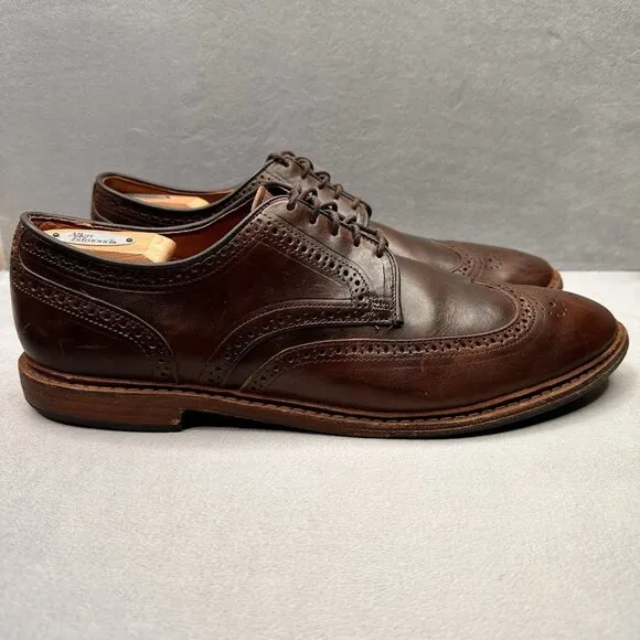 Allen Edmonds Alumnus Mens Size 14 (B) Wingtip Oxford Brown Leather Made in USA