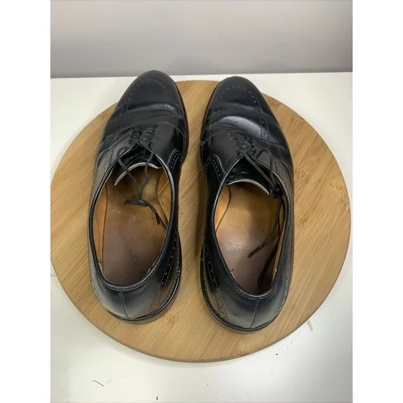 Allen Edmonds Kingsley Mens Size 8.5 D Dress Shoes Black Heeled Oxford Leather