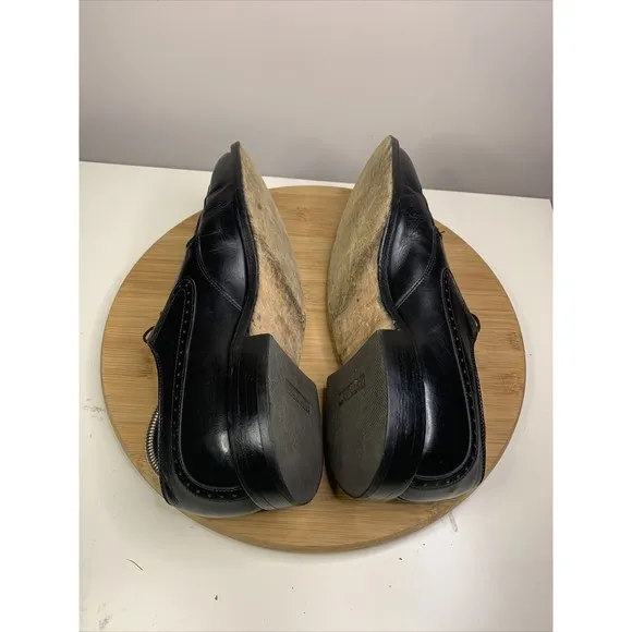 Allen Edmonds Kingsley Mens Size 8.5 D Dress Shoes Black Heeled Oxford Leather