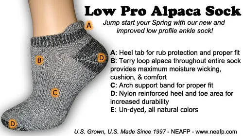 Alpaca Sock - Low Pro Ankle with Heel Tab