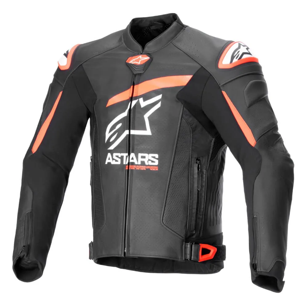 Alpinestars GP Plus R V4 Airflow Leather Jacket Black / Red Fluo / White