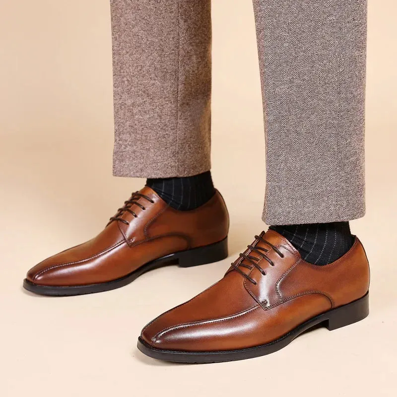 ApexStyle Herren Leder Derby Schuhe
