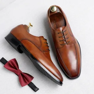 ApexStyle Herren Leder Derby Schuhe