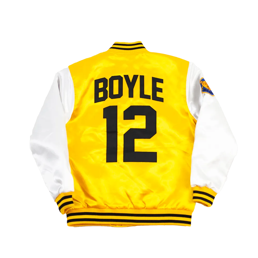 BAD NEWS BEARS TANNER BOYLE YELLOW SATIN JACKET