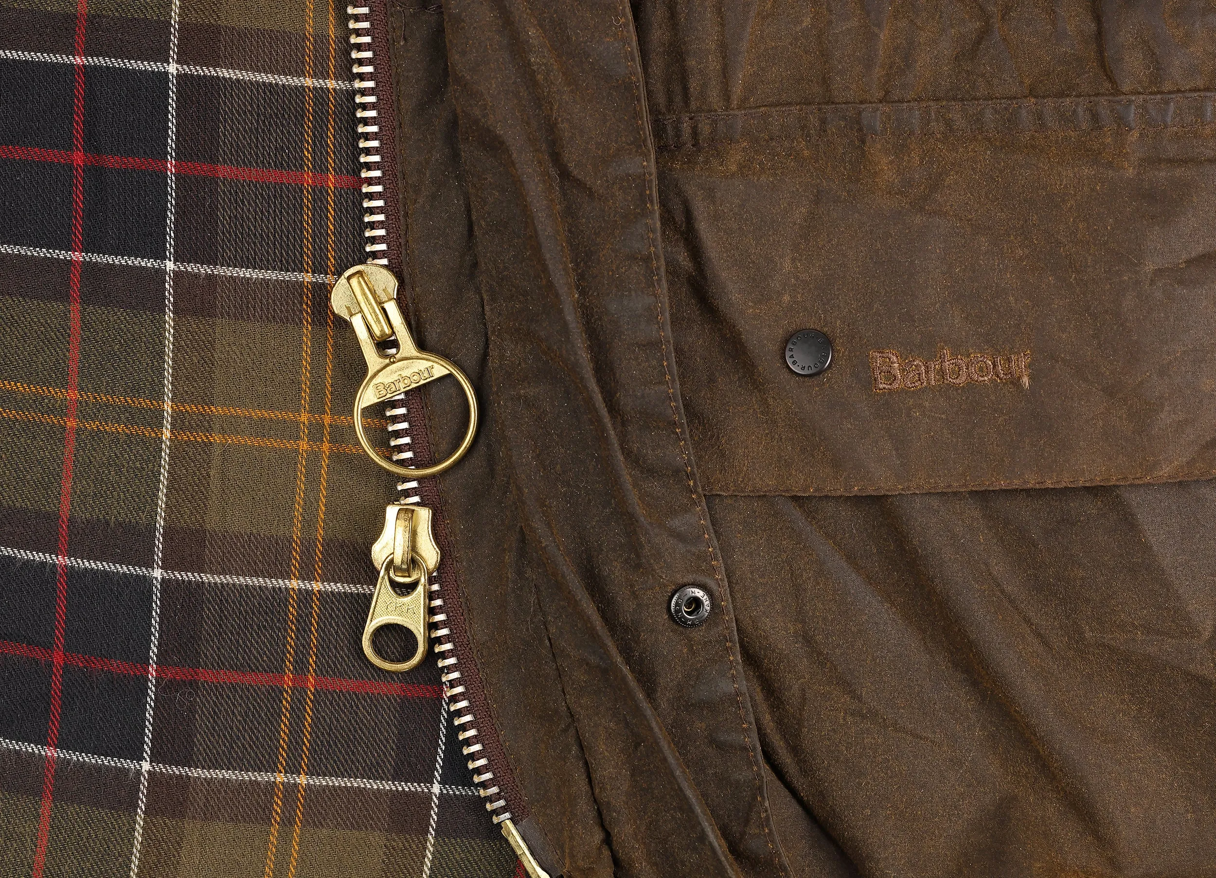 Barbour Classic Durham Parka Wax Jacket Coat - Brown - L