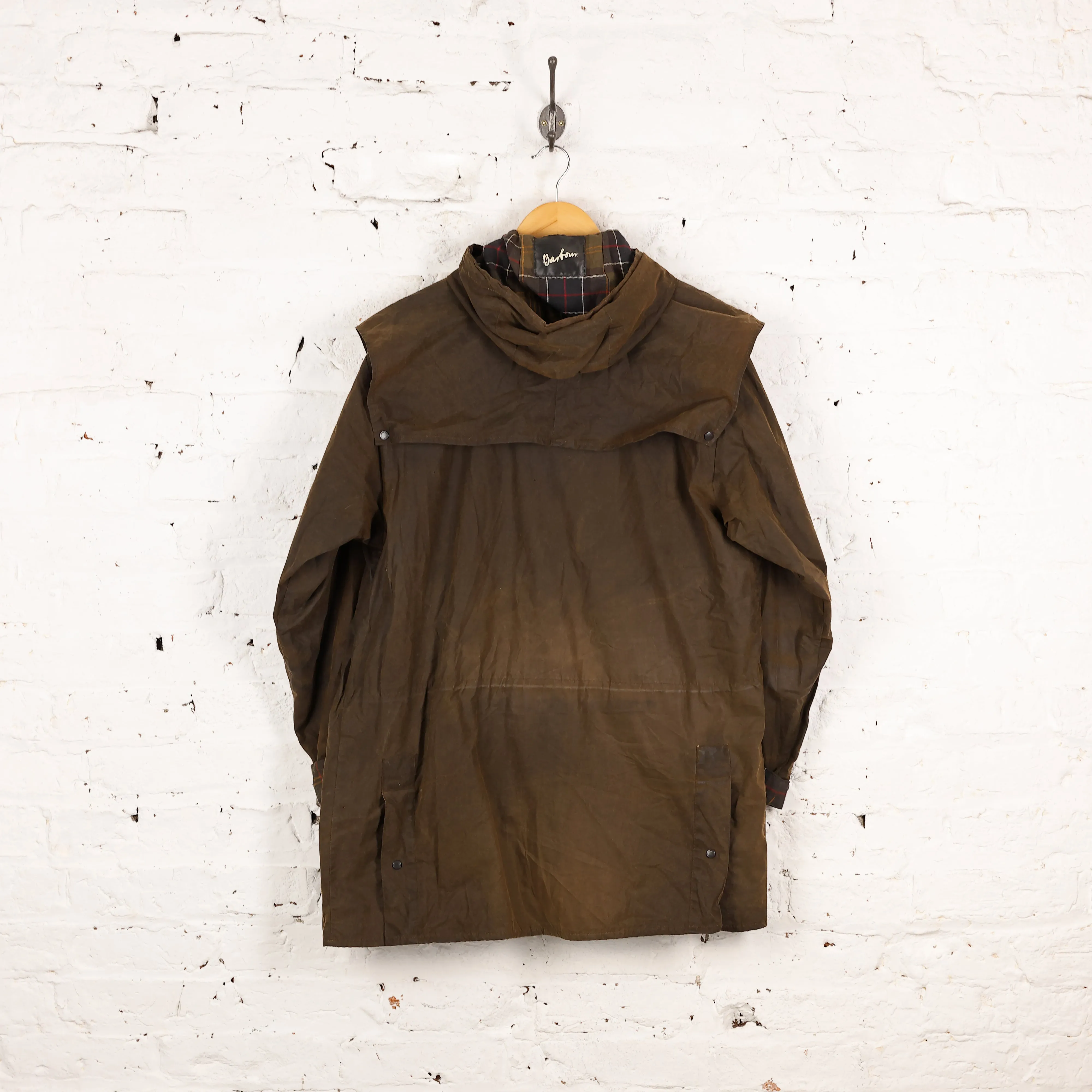 Barbour Classic Durham Parka Wax Jacket Coat - Brown - L