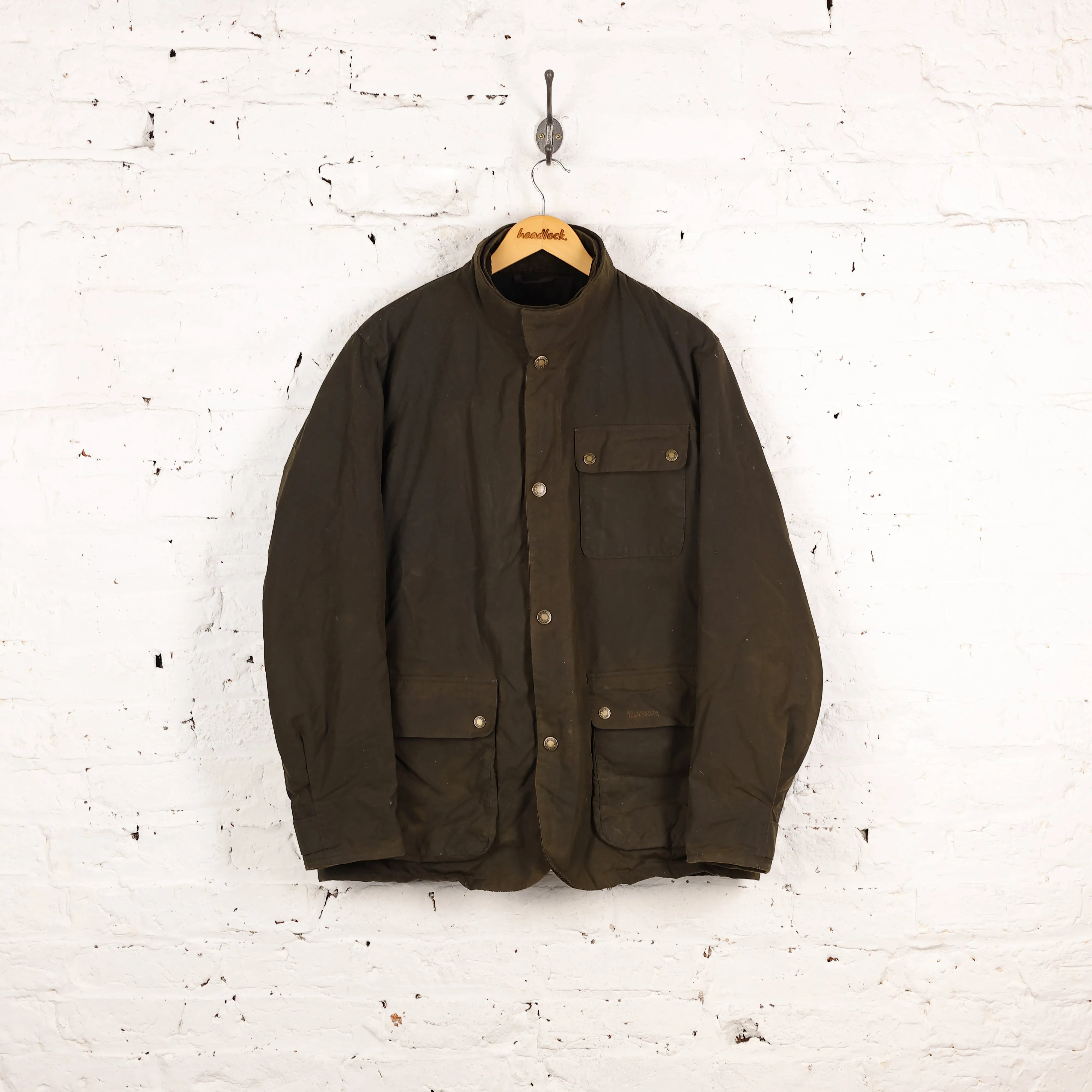 Barbour Connell Wax Jacket - Green - XL