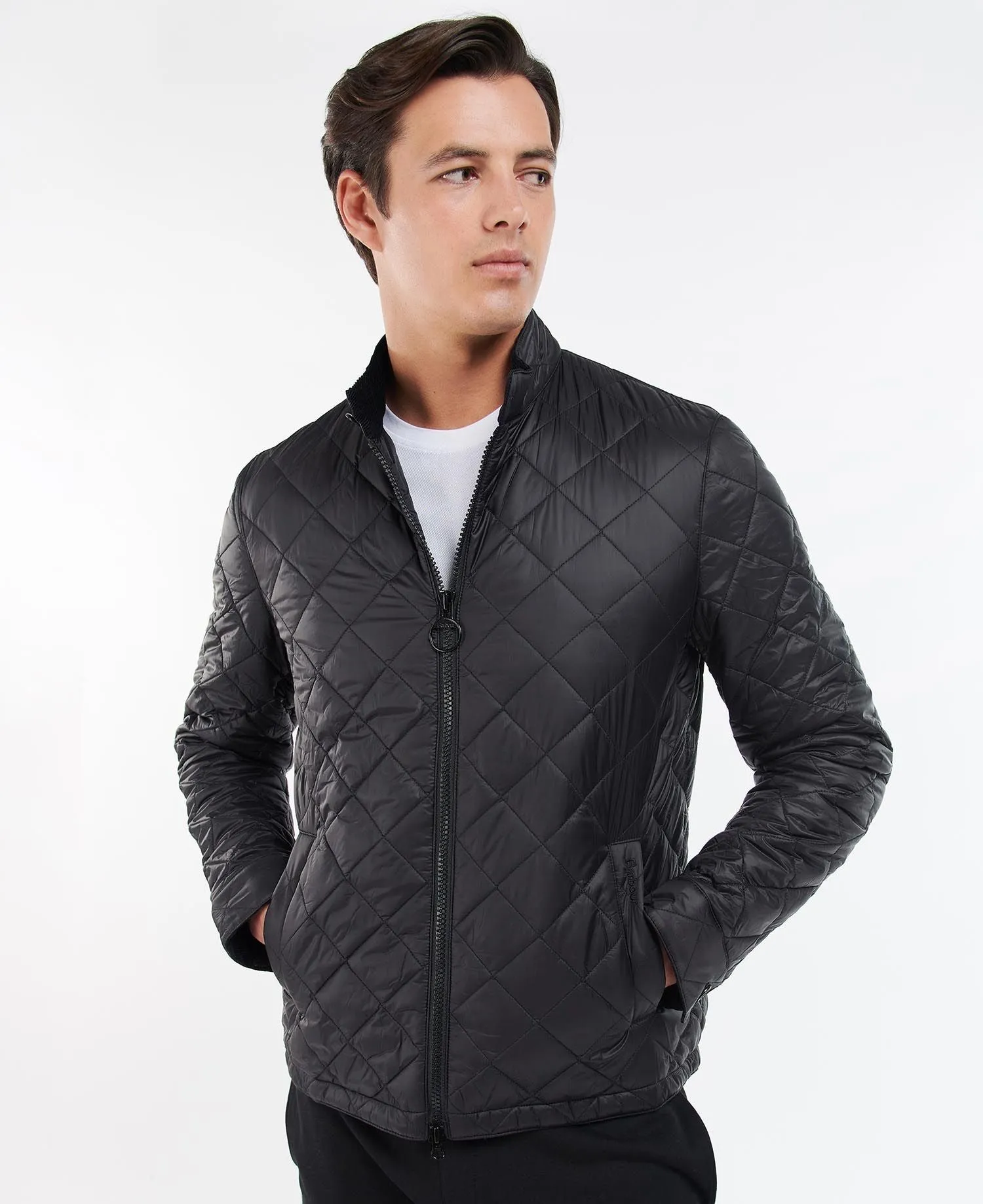 BARBOUR HARRINGTON QUILTED JACKET - BLACK