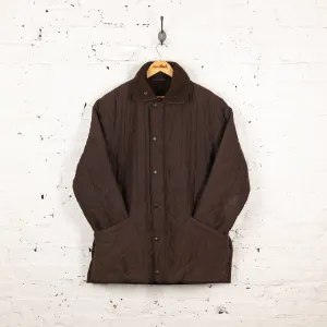 Barbour Microfibre Polar Quilt Long Jacket - Brown - L