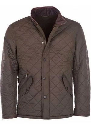 BARBOUR Powell Quilted Jacket with Fleece Lining - Mens - Olive