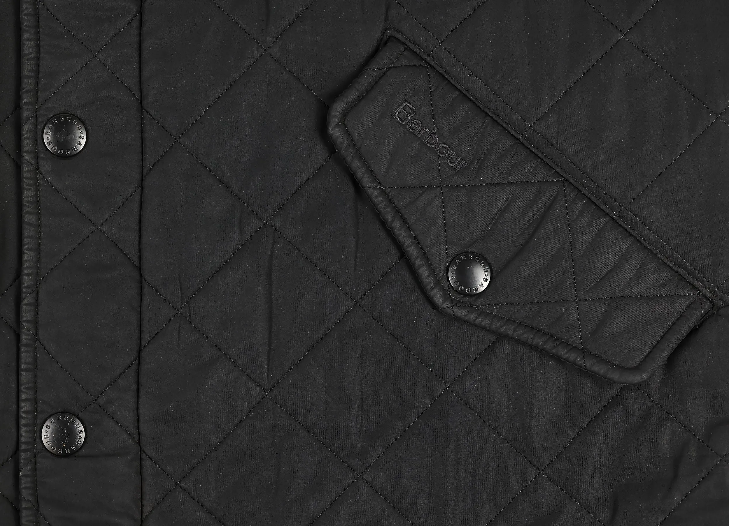 Barbour Quilted Powell Jacket - Black -  L