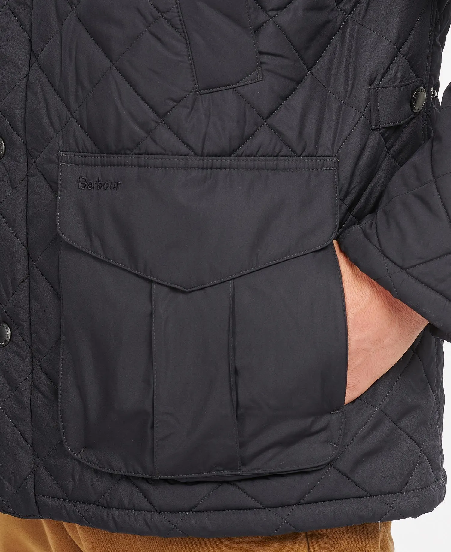 BARBOUR SHOVELER QUILTED JACKET - NAVY