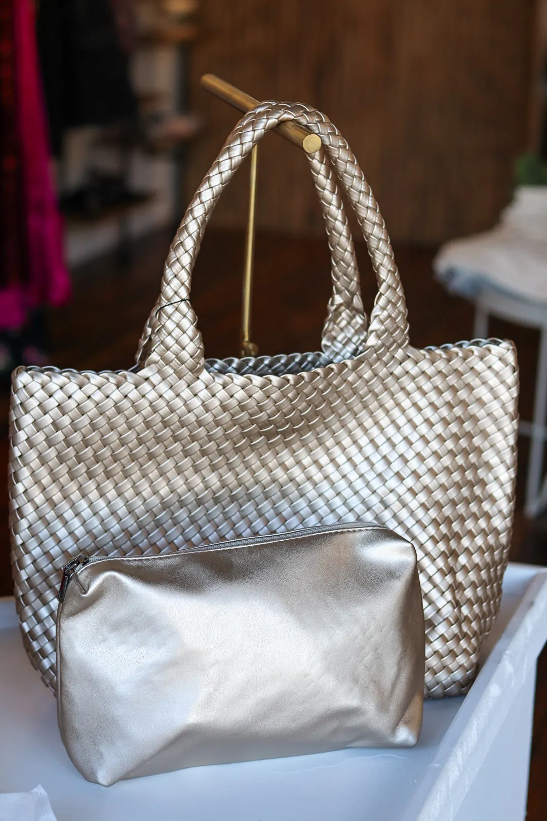 BC Woven Tote - Champagne