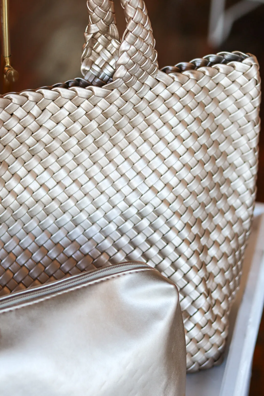 BC Woven Tote - Champagne