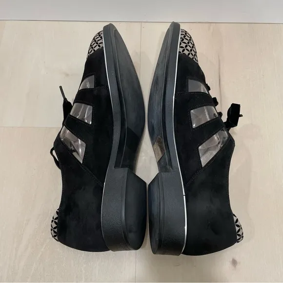 BeautiFeel Women's  41 Tera Black Oxford Shoes Suede Leather Velvet NO Insoles