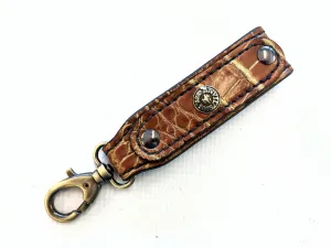 Belt Hanger Key Fob - Havana Gold Alligator
