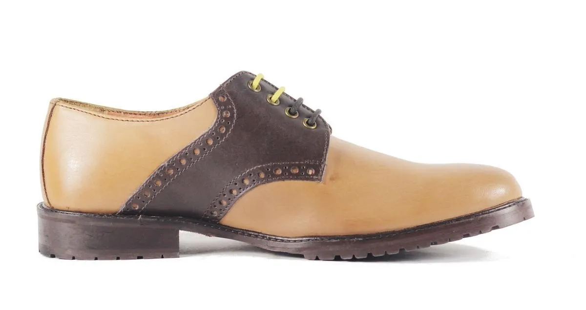 Ben Sherman for Men: Parsons Tan Brown Leather Oxford Oxford