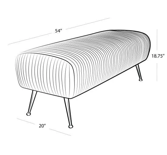 Beretta Leather Bench - Regina Andrew