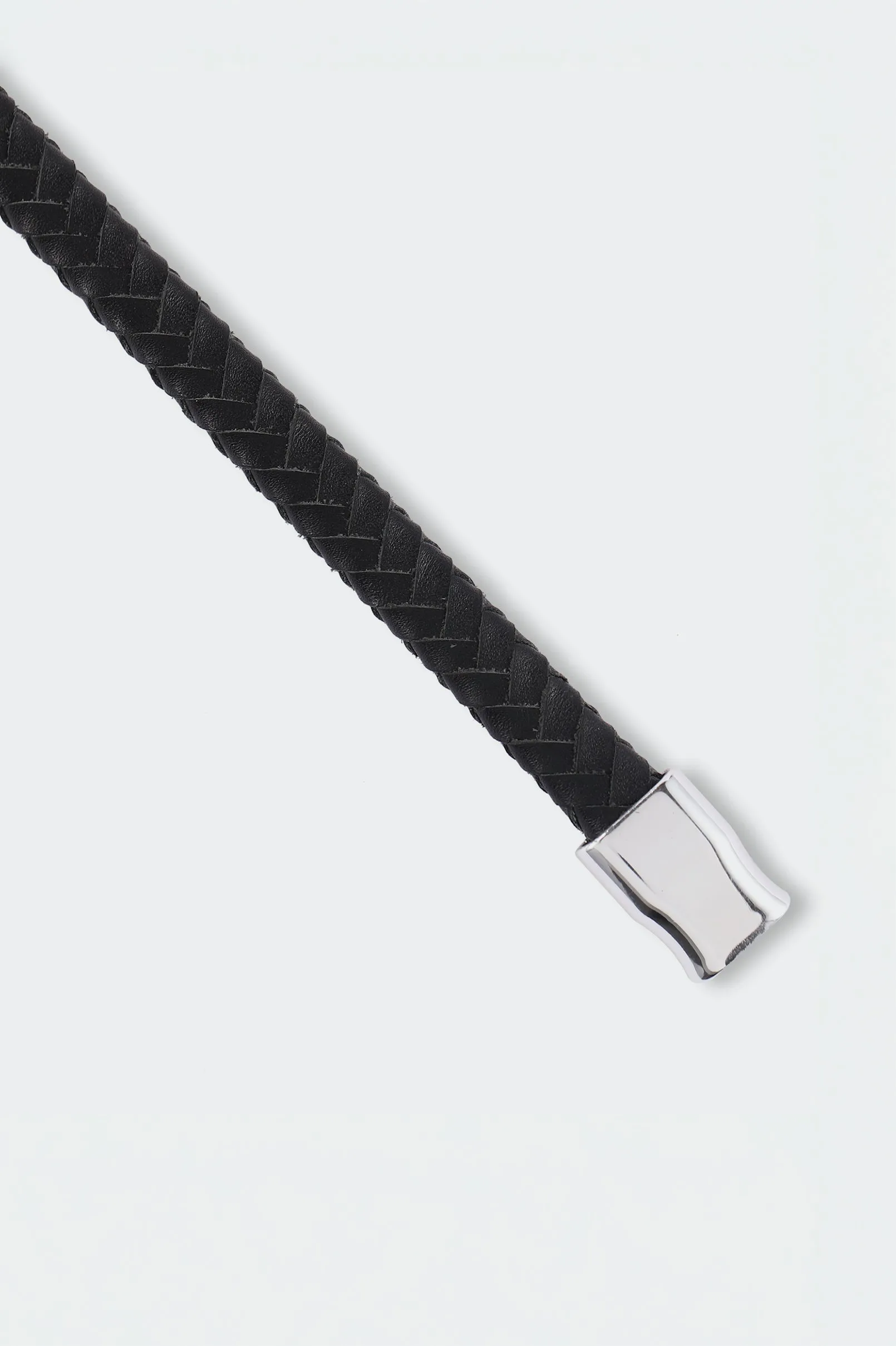 Black Braided Leather Bracelet