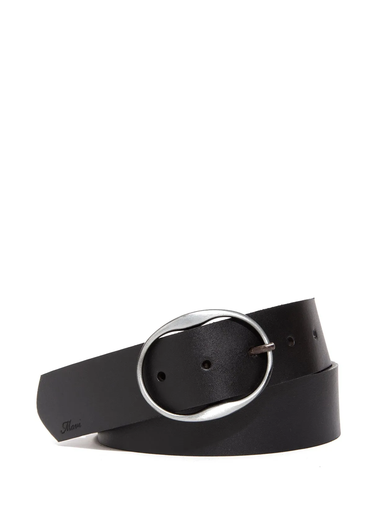 Black Faux Leather Belt