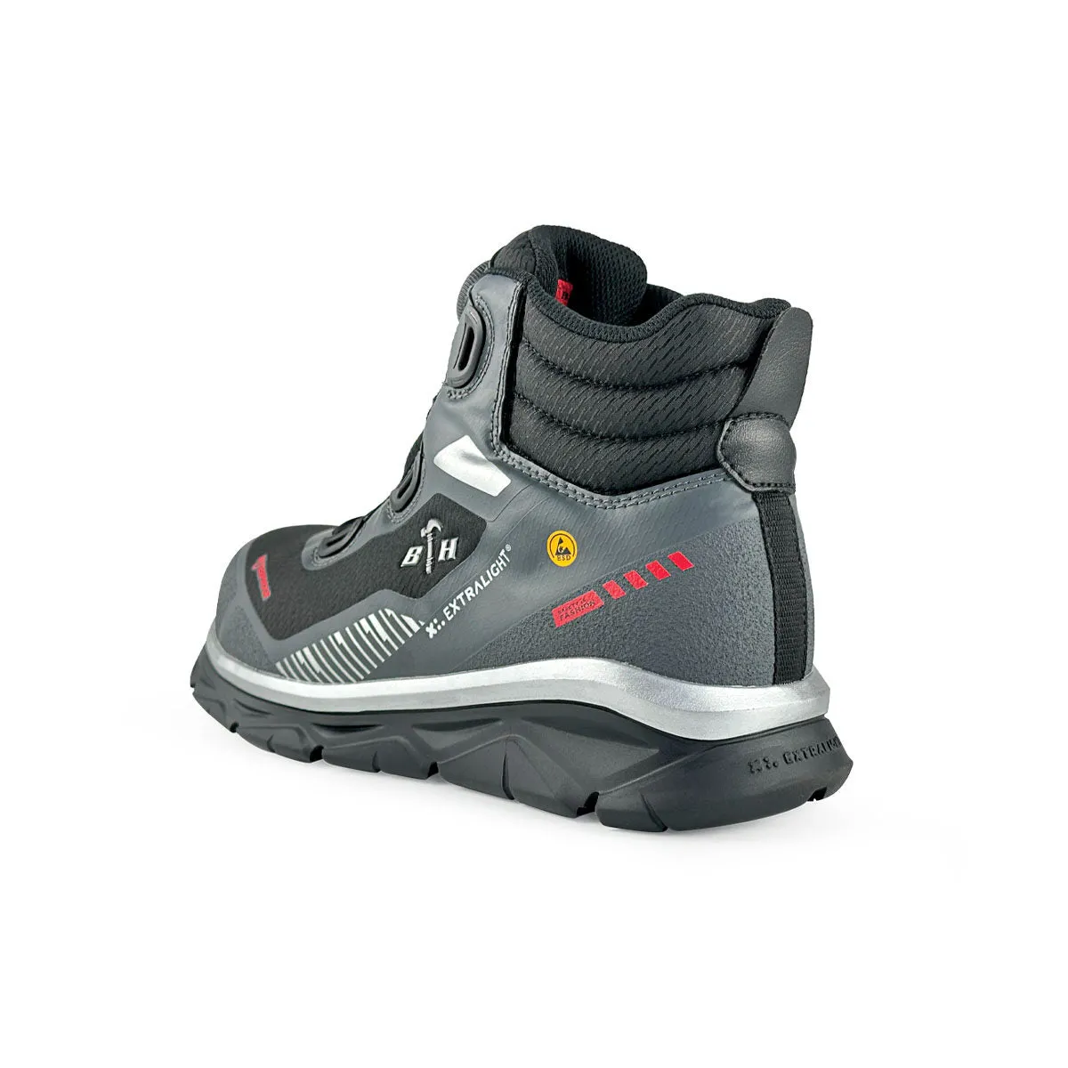 BLACK HAMMER Pro Series Men Mid Cut Waterproof ESD Extralight Safety Shoe BHS-22004