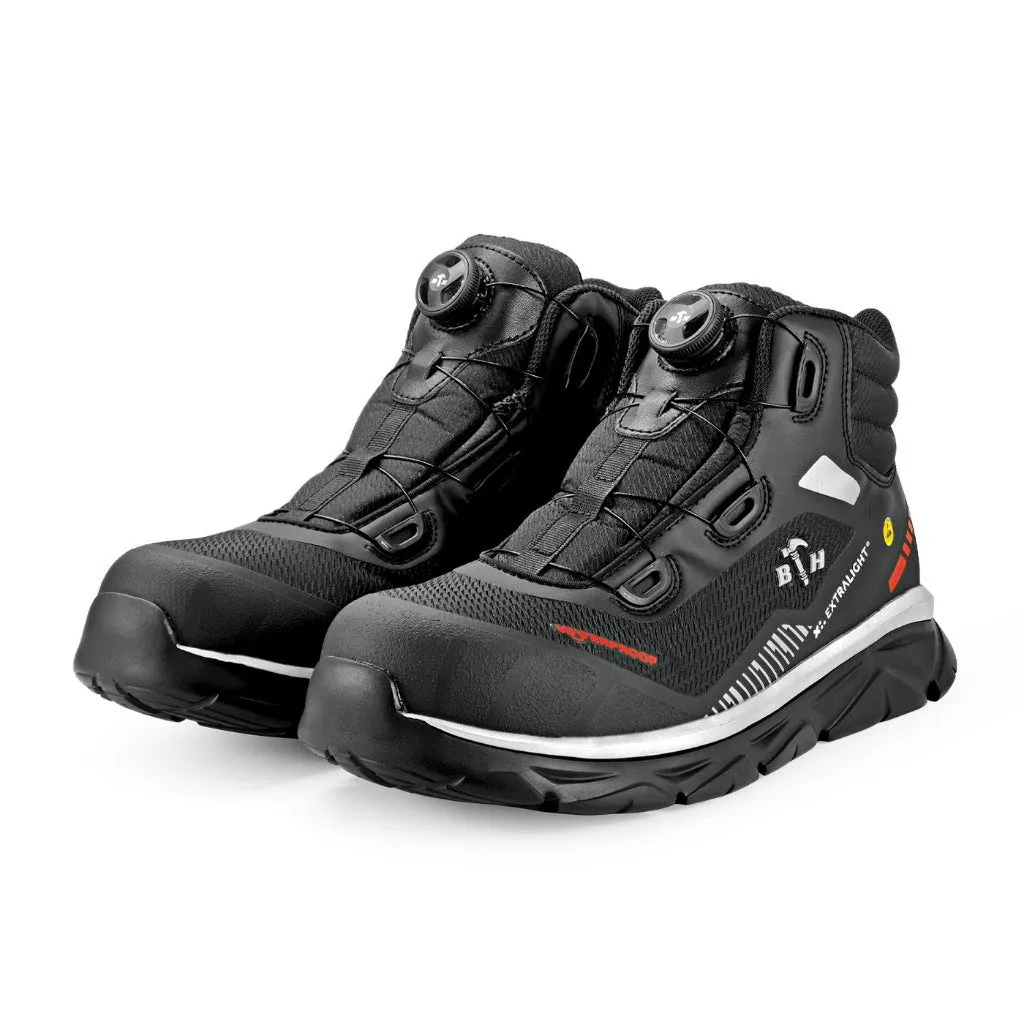 BLACK HAMMER Pro Series Men Mid Cut Waterproof ESD Extralight Safety Shoe BHS-22004