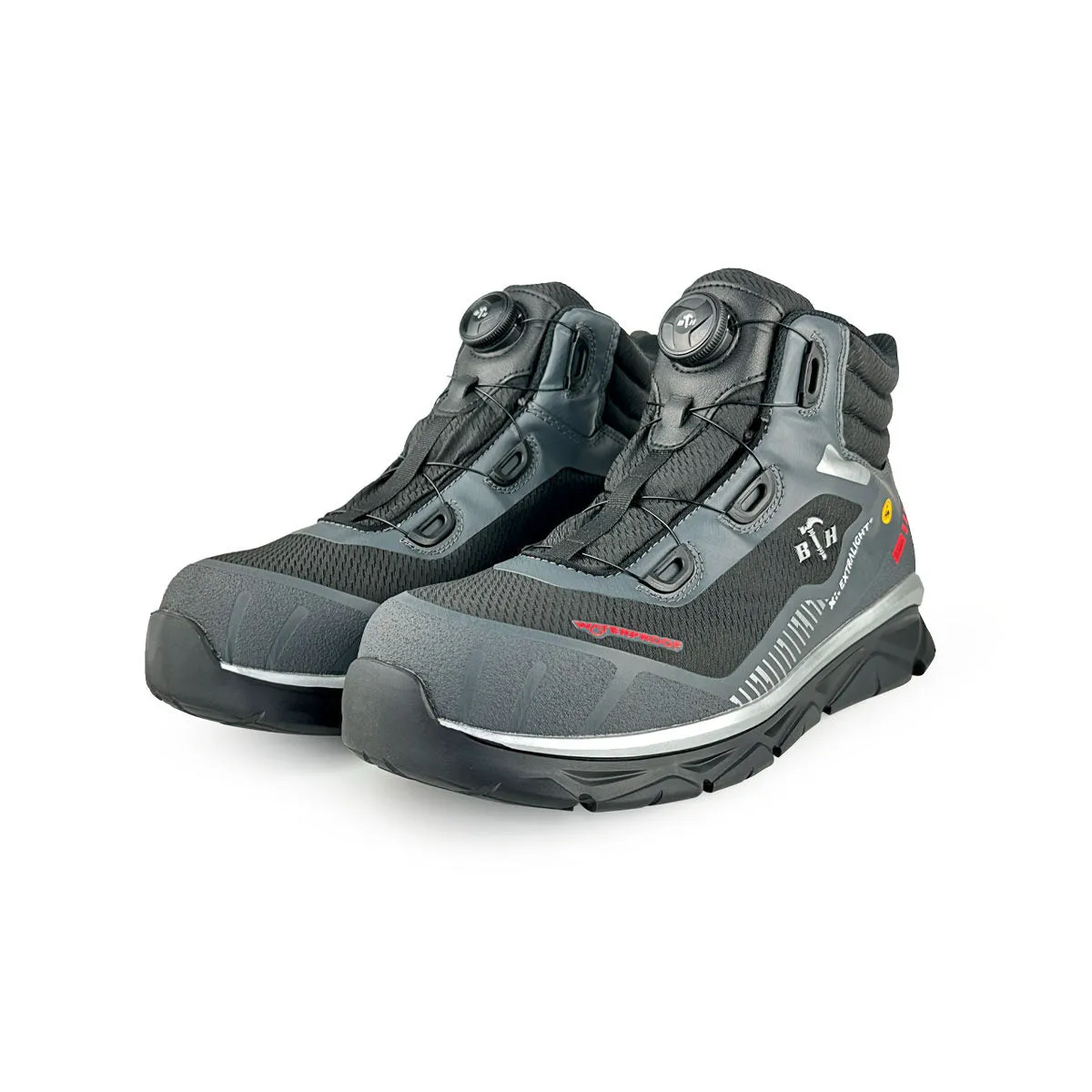 BLACK HAMMER Pro Series Men Mid Cut Waterproof ESD Extralight Safety Shoe BHS-22004