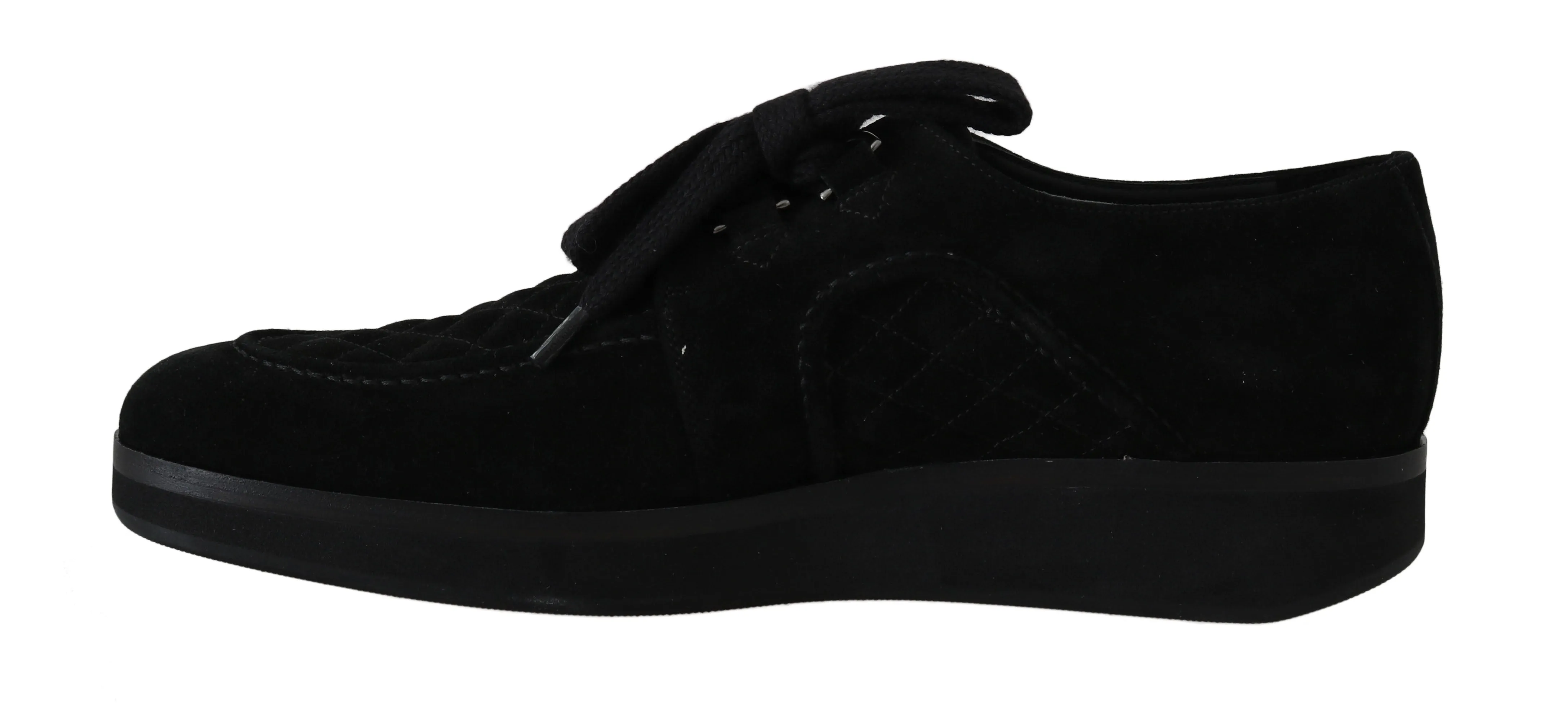Black Leather Casual Laceup Derby Shoes