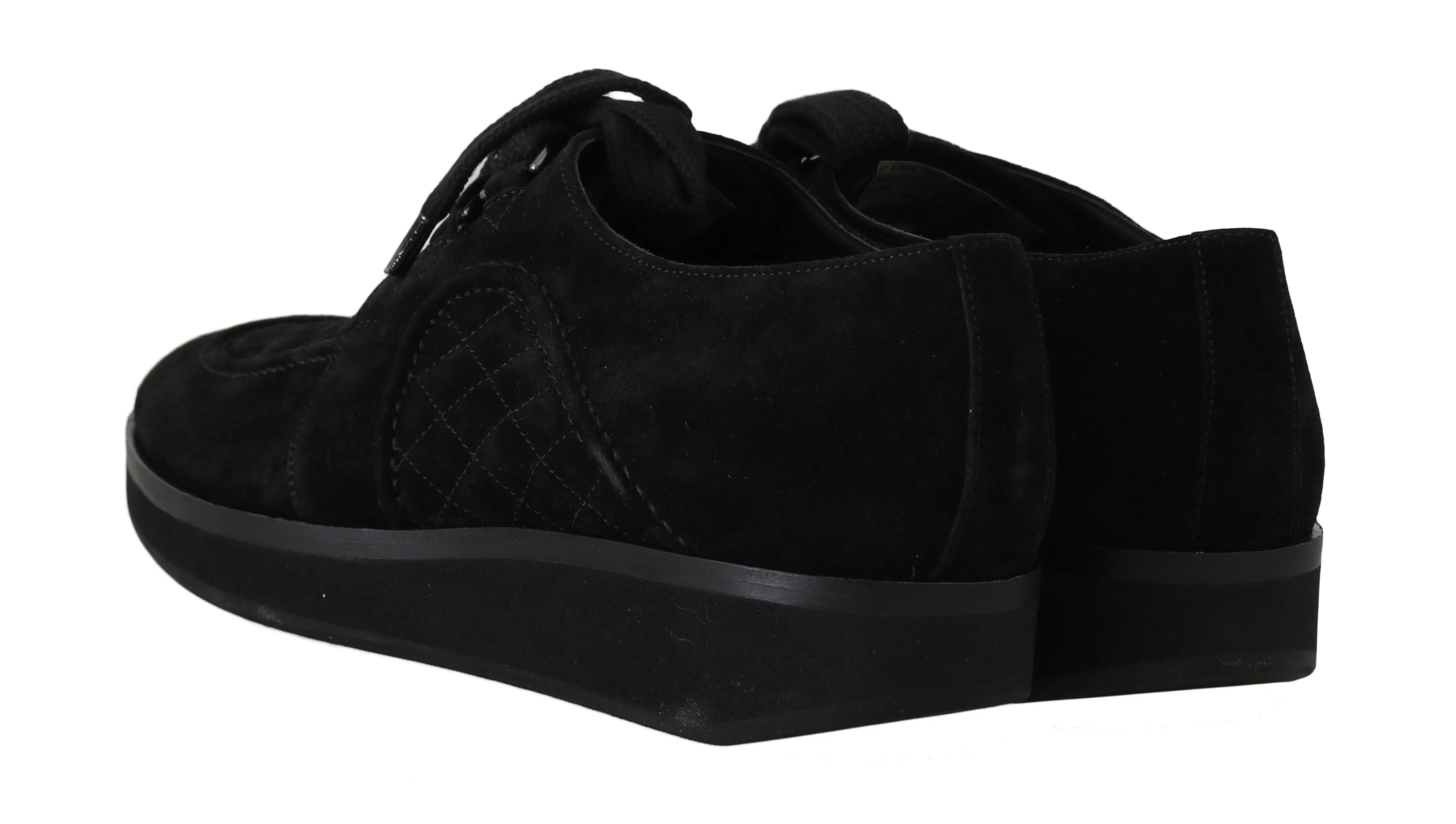 Black Leather Casual Laceup Derby Shoes